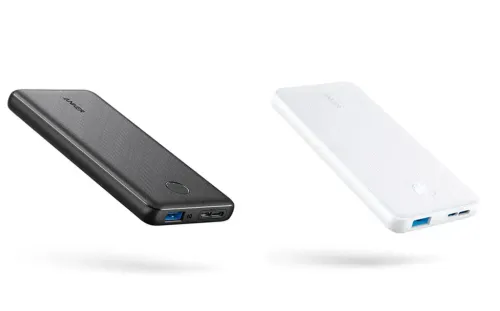 Anker Portable Charger, 313 Power Bank in black and white